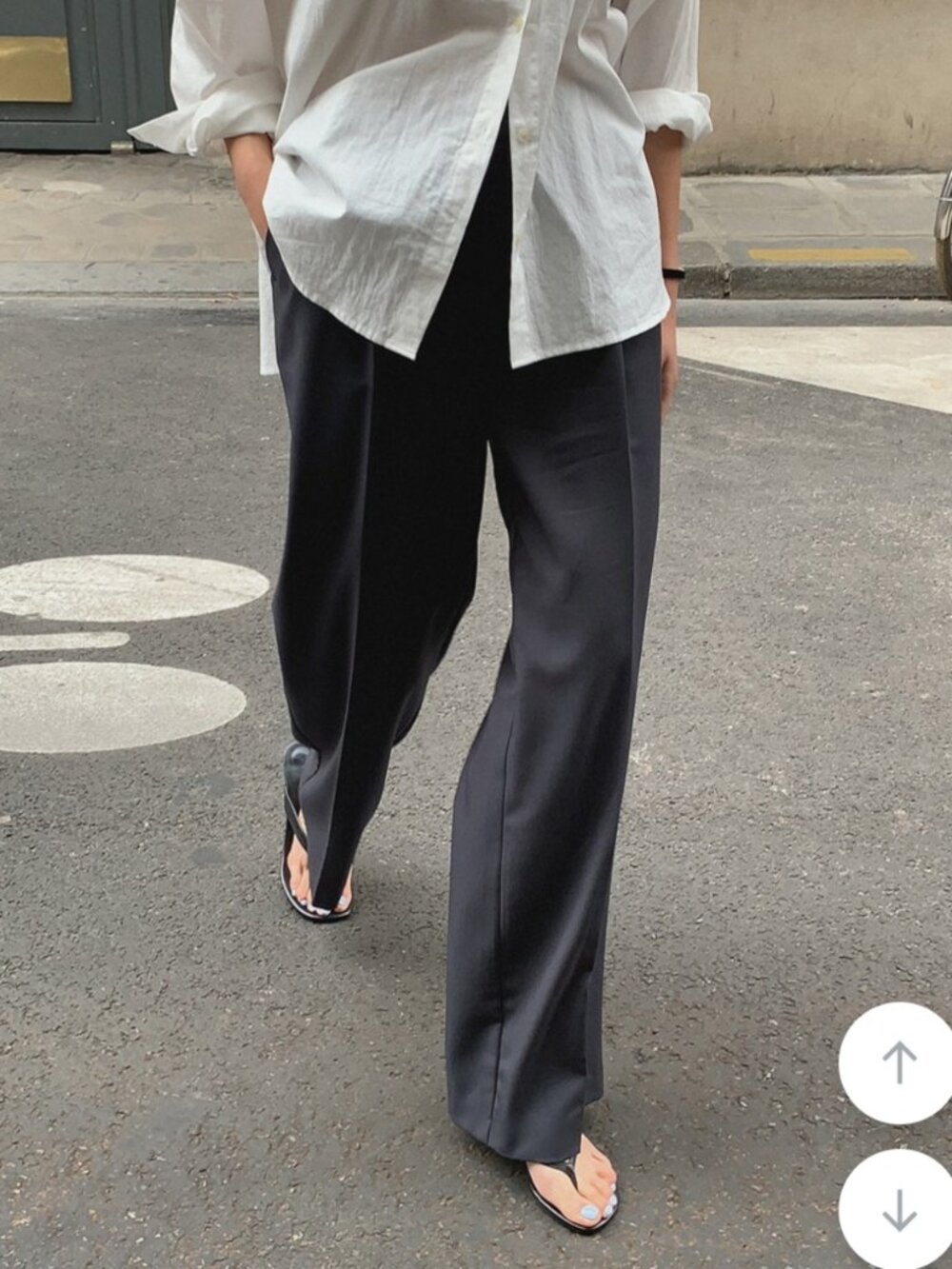 Women's grey slacks pants